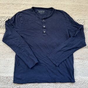 Banana Republic Bundle: 2 Long Sleeve Henley "Vintage Tee" Shirts - Size Medium